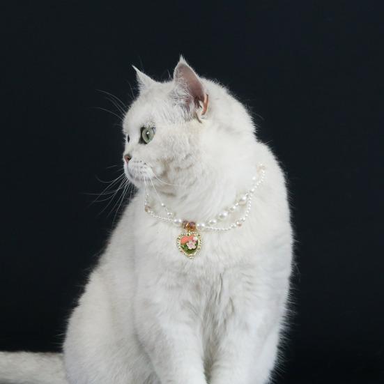 Faux Pearl Pet Collar for Dogs Cats Double-layer Beaded Necklace with Enamel Pendant for Pet Dress-up Jewelry Accessories D
Faux Pearl Pet Collar for Dogs Cats Double-layer Beaded Necklace with Enamel Pendant for Pet Dress-up Jewelry Accessories D