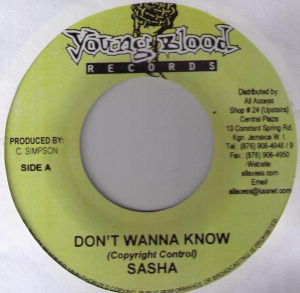 7inch Record SASHA & DON T - Don t Wanna Know / Your Love NONE Young Blood Rec 2004 Jamaica Reggae, Ska & Dub Used
7inch Record SASHA & DON T - Don t Wanna Know / Your Love NONE Young Blood Rec 2004 Jamaica Reggae, Ska & Dub Used