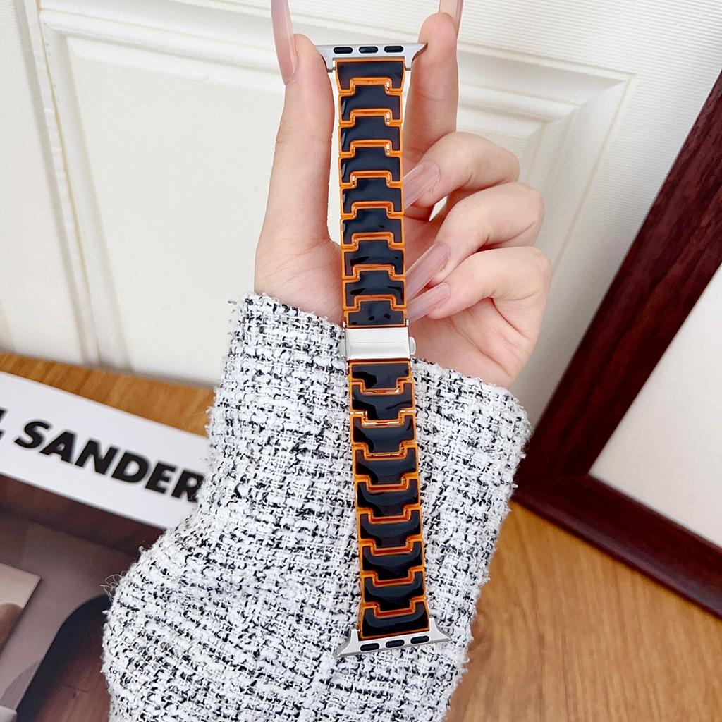 Unisex Two-color Chain Style Resin Watch Strap For Apple Watch Band Series 8/7/6/10 40mm 41mm 38mm 42mm 44mm 45mm 46mm Strap S10-S11-46mm чорний
Unisex Two-color Chain Style Resin Watch Strap For Apple Watch Band Series 8/7/6/10 40mm 41mm 38mm 42mm 44mm 45mm 46mm Strap S10-S11-46mm чорний