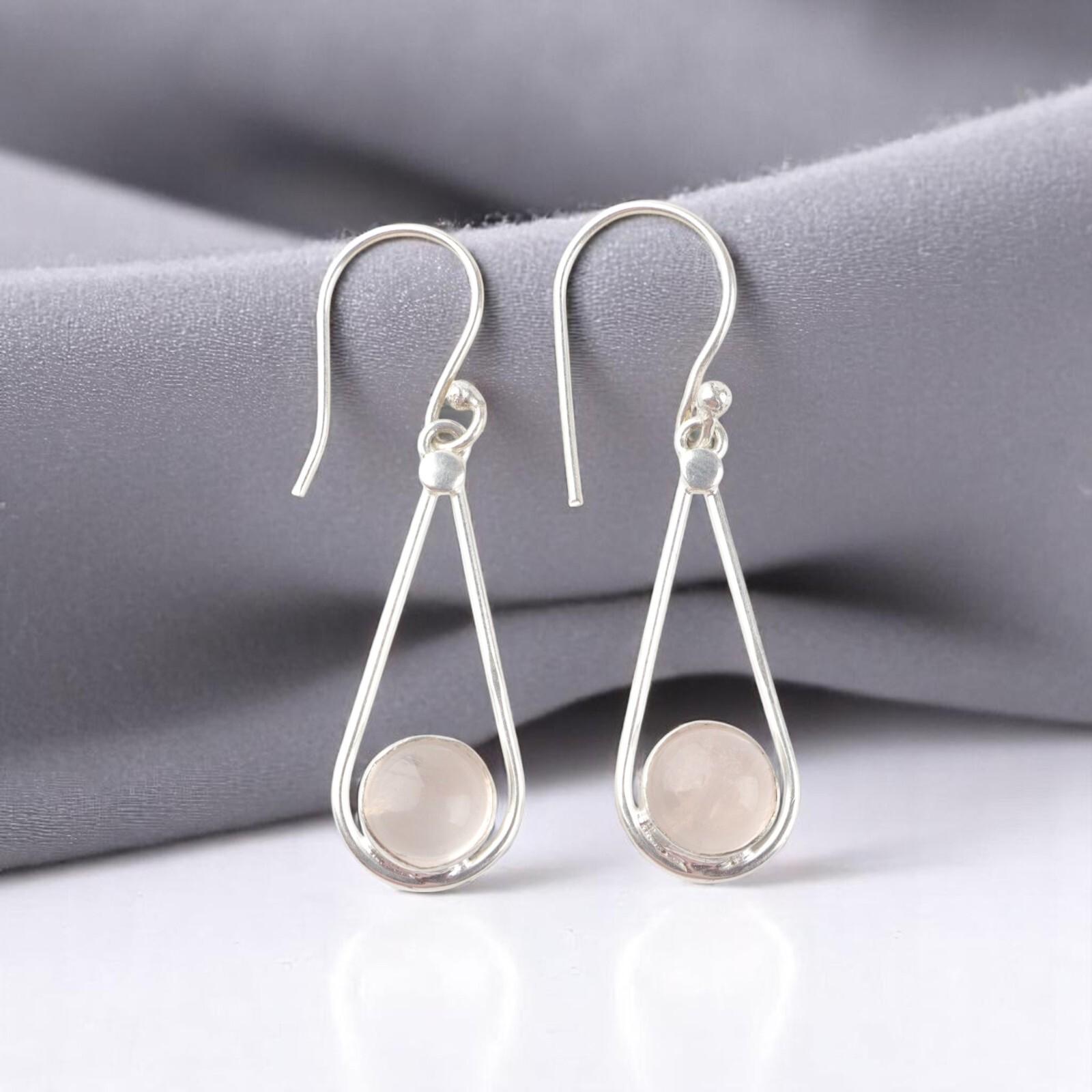 Rose Quartz Gemstone 925 Sterling Silver Women Jewelry Handmade Earrings 1.76 EE-126-27
Rose Quartz Gemstone 925 Sterling Silver Women Jewelry Handmade Earrings 1.76 EE-126-27