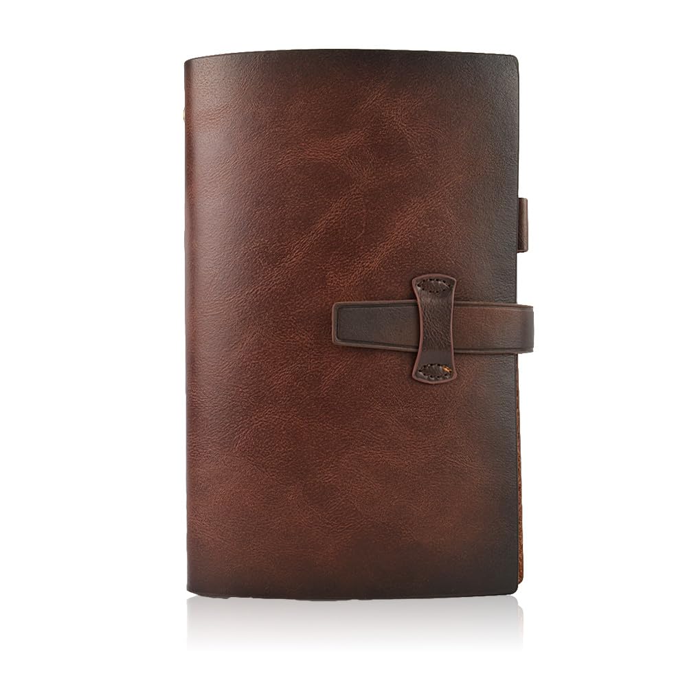 Leather-covered system planner with holder, perfect for business, note-taking, and as a job-hunting gift (brown)
Leather-covered system planner with holder, perfect for business, note-taking, and as a job-hunting gift (brown)