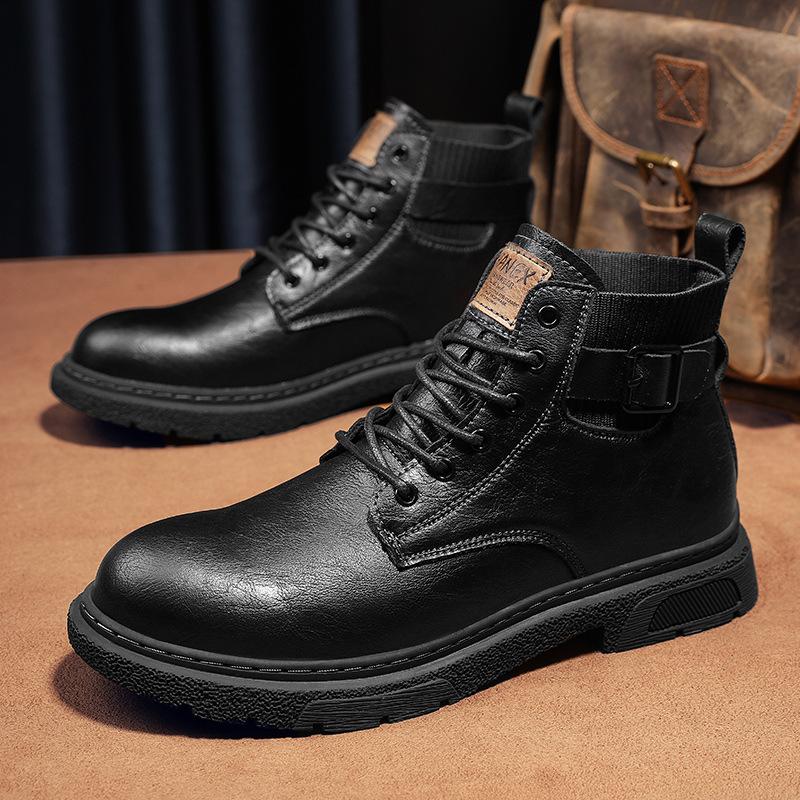 Мужские ботинки Мартин большого размера, лидер продаж осенью и зимой, модные ботинки Чжунбан, универсальная ретро мужская обувь в носках 46 чёрный
Мужские ботинки Мартин большого размера, лидер продаж осенью и зимой, модные ботинки Чжунбан, универсальная ретро мужская обувь в носках 46 чёрный