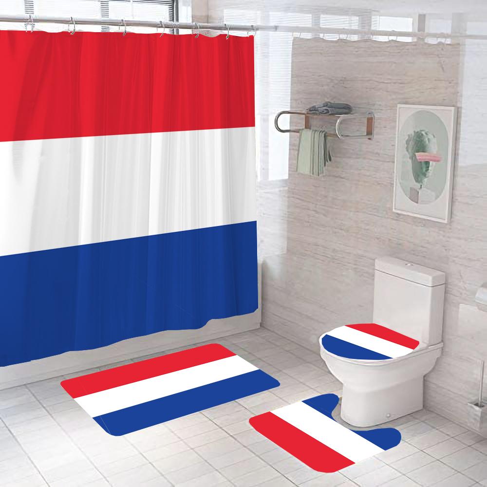 Dutch Flag Shower Curtains Netherlands Flag Print Polyester Bathroom Curtain Sets Rug Lid Toilet Cover Non-Slip Bath Mat Carpet W60H190(CM)-1 Pcs
Dutch Flag Shower Curtains Netherlands Flag Print Polyester Bathroom Curtain Sets Rug Lid Toilet Cover Non-Slip Bath Mat Carpet W60H190(CM)-1 Pcs