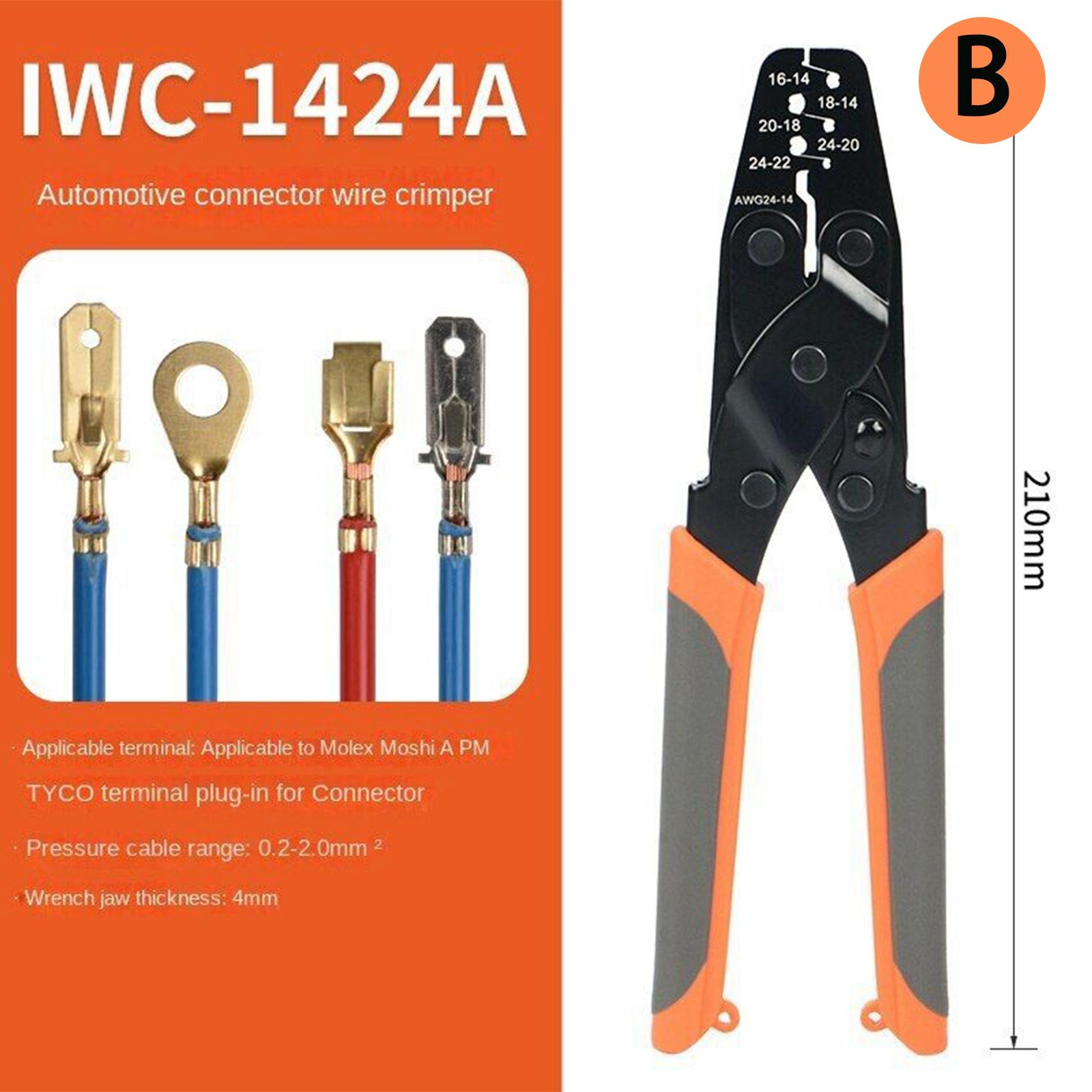 IWISS Non Insulated Open Barrel Terminal Crimp Tool Wire Crimper IWS-1424A Orange
IWISS Non Insulated Open Barrel Terminal Crimp Tool Wire Crimper IWS-1424A Orange