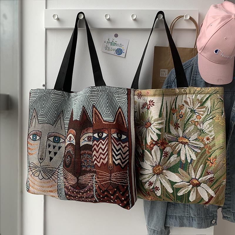 European & American Style Printed Canvas Bag: Large-Capacity Handbag, Cute Korean Shoulder Bag, Perfect for Moms & Students
European & American Style Printed Canvas Bag: Large-Capacity Handbag, Cute Korean Shoulder Bag, Perfect for Moms & Students