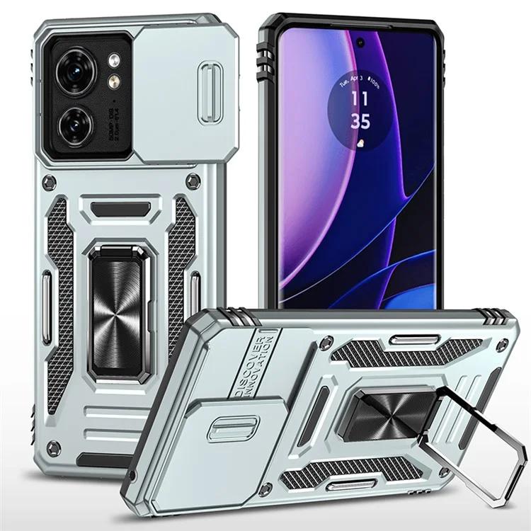 Armor Series For Motorola Edge 40 5G Kickstand Case PC+TPU Phone Cover with Slide Lens Protector - Grey
Armor Series For Motorola Edge 40 5G Kickstand Case PC+TPU Phone Cover with Slide Lens Protector - Grey