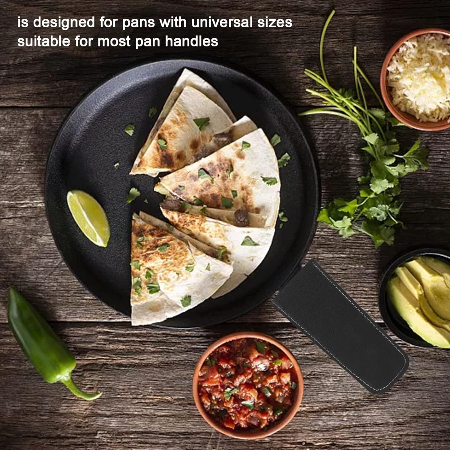 Pan Holder Cover, PU Leather Anti Scald Pot Holder Sleeve for Cast Iron Skillet Frying Pan (Black)
Pan Holder Cover, PU Leather Anti Scald Pot Holder Sleeve for Cast Iron Skillet Frying Pan (Black)