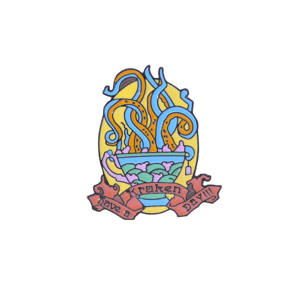 Have A Kraken Brooches Colorful Enamel Myth Octillery Pins Mythology Cthulhu Gun Black Alloy Badge For Women Clothing Bag
Have A Kraken Brooches Colorful Enamel Myth Octillery Pins Mythology Cthulhu Gun Black Alloy Badge For Women Clothing Bag