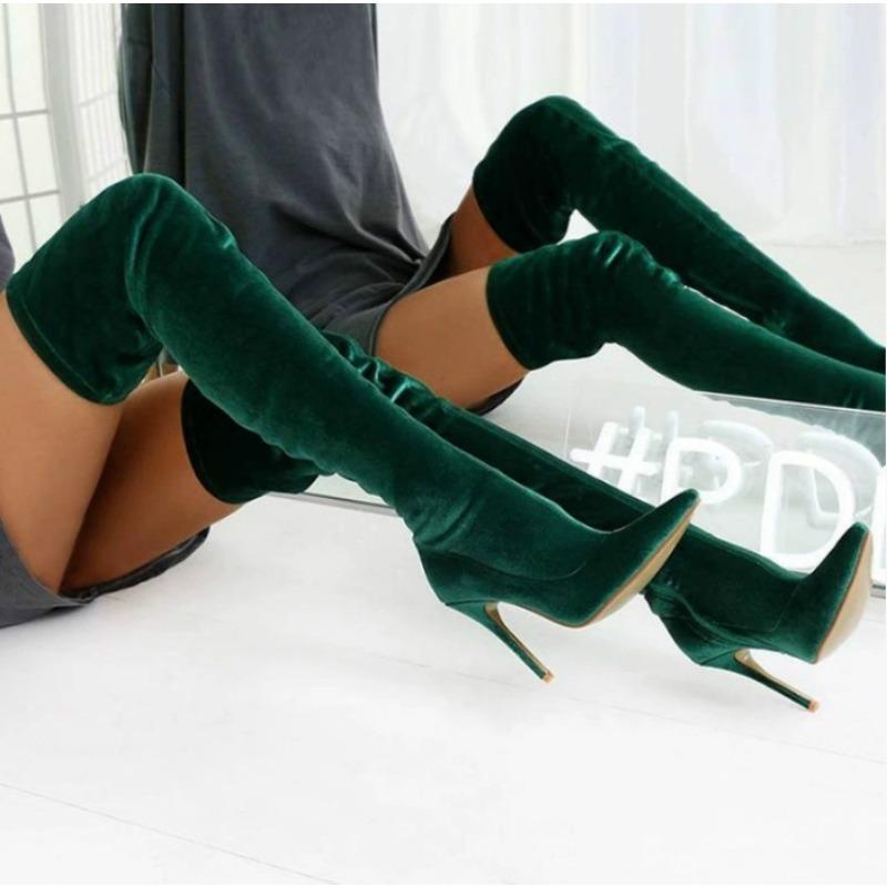 Fashion Velvet Long Boots for Women New Spring Autumn Over Knee Shoes Lady Pointed Toe Stiletto Heel Plus Size 34-43 Elastic Thigh Boots 43 зелёный
Fashion Velvet Long Boots for Women New Spring Autumn Over Knee Shoes Lady Pointed Toe Stiletto Heel Plus Size 34-43 Elastic Thigh Boots 43 зелёный