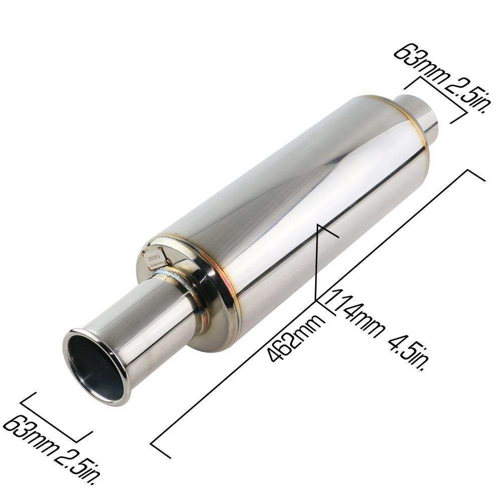 JZZ Universal 4.5inch Body High Flow Auto Exhaust Pipe Rear Muffler for 2.5 Inlet And Outlet Exhaust Muffler For Car YZ453b-S
JZZ Universal 4.5inch Body High Flow Auto Exhaust Pipe Rear Muffler for 2.5 Inlet And Outlet Exhaust Muffler For Car YZ453b-S