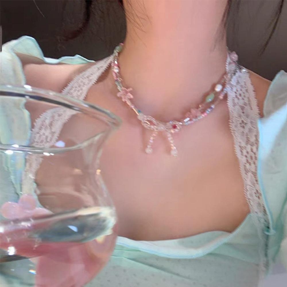 Color Beaded Vegetarian Circle Women Bow Choker Crystal Necklace Beach Pendant Korean Style Jewelry
Color Beaded Vegetarian Circle Women Bow Choker Crystal Necklace Beach Pendant Korean Style Jewelry