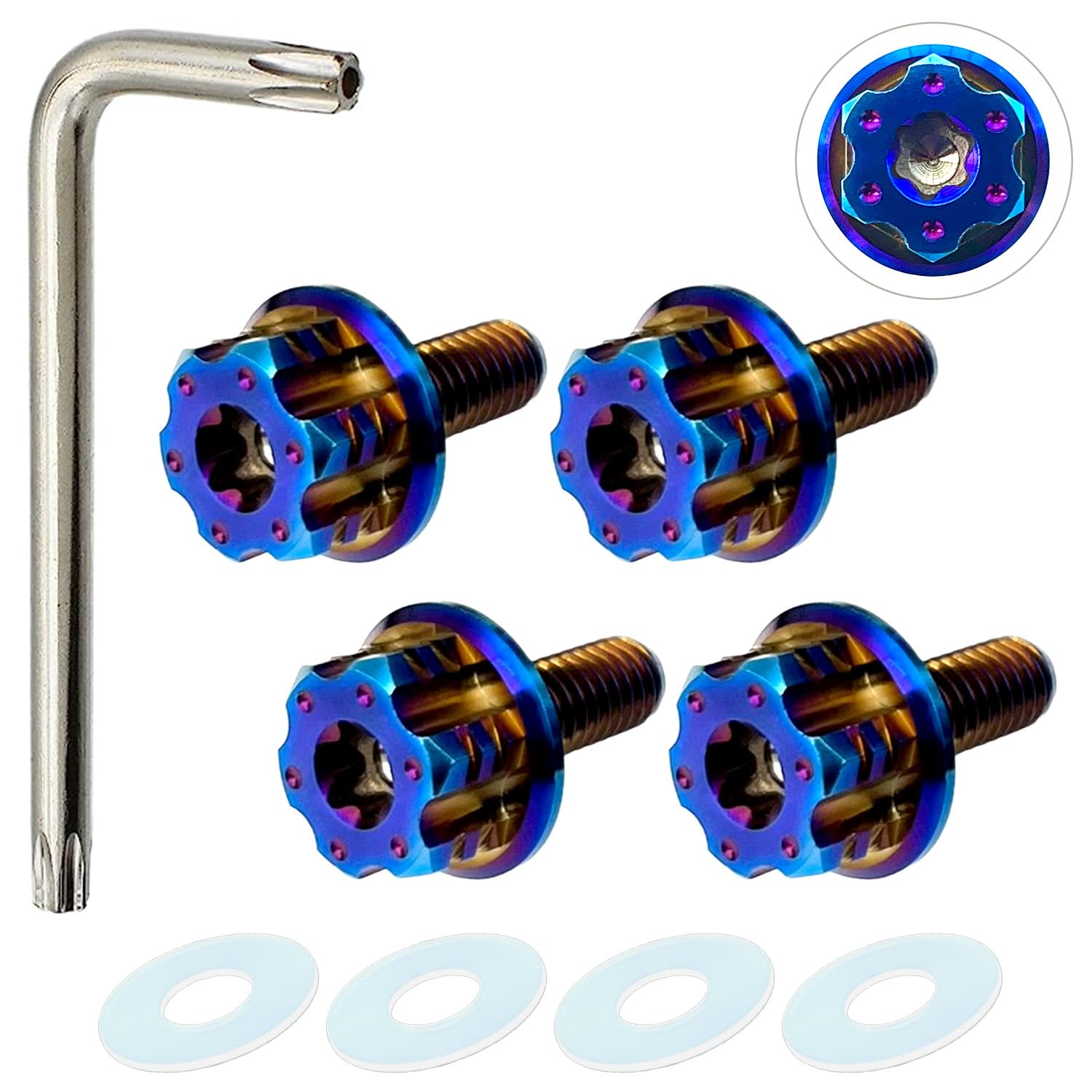 RENPA Titanium Alloy License Plate Bolt Wild Design Vehicle Inspection Compatible (BURNT BLUE Bolt Length 0.6 inch (15 mm) Bolt length 15mm синій
RENPA Titanium Alloy License Plate Bolt Wild Design Vehicle Inspection Compatible (BURNT BLUE Bolt Length 0.6 inch (15 mm) Bolt length 15mm синій