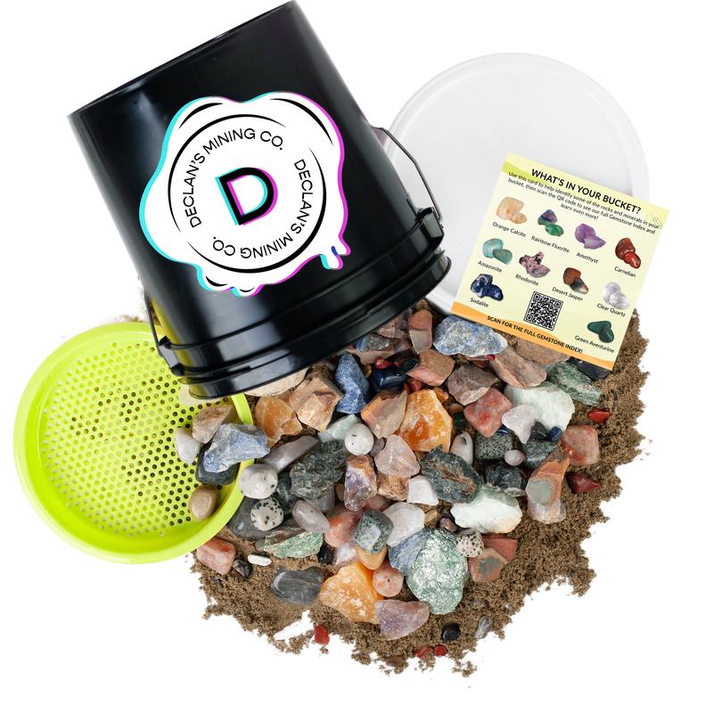 Declan s Gallon Mix Bucket - Includes Sifter, Confetti Sand, Raw Stones, and Tumbled Stones Default
Declan s Gallon Mix Bucket - Includes Sifter, Confetti Sand, Raw Stones, and Tumbled Stones Default