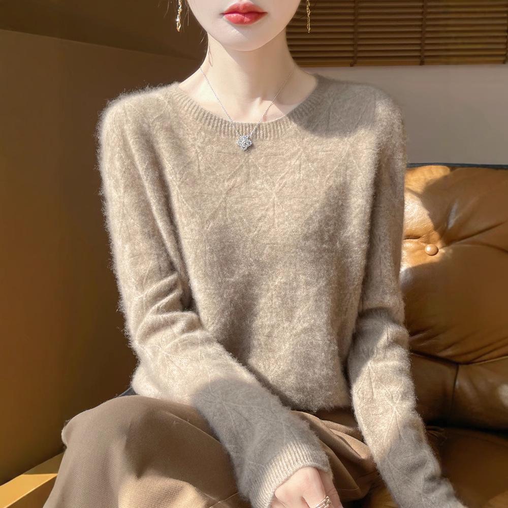 Women s Hollow Knit 100% Wool Crew Neck Sweater - Autumn/Winter Versatile Pullover L (110-125 jin)
Women s Hollow Knit 100% Wool Crew Neck Sweater - Autumn/Winter Versatile Pullover L (110-125 jin)