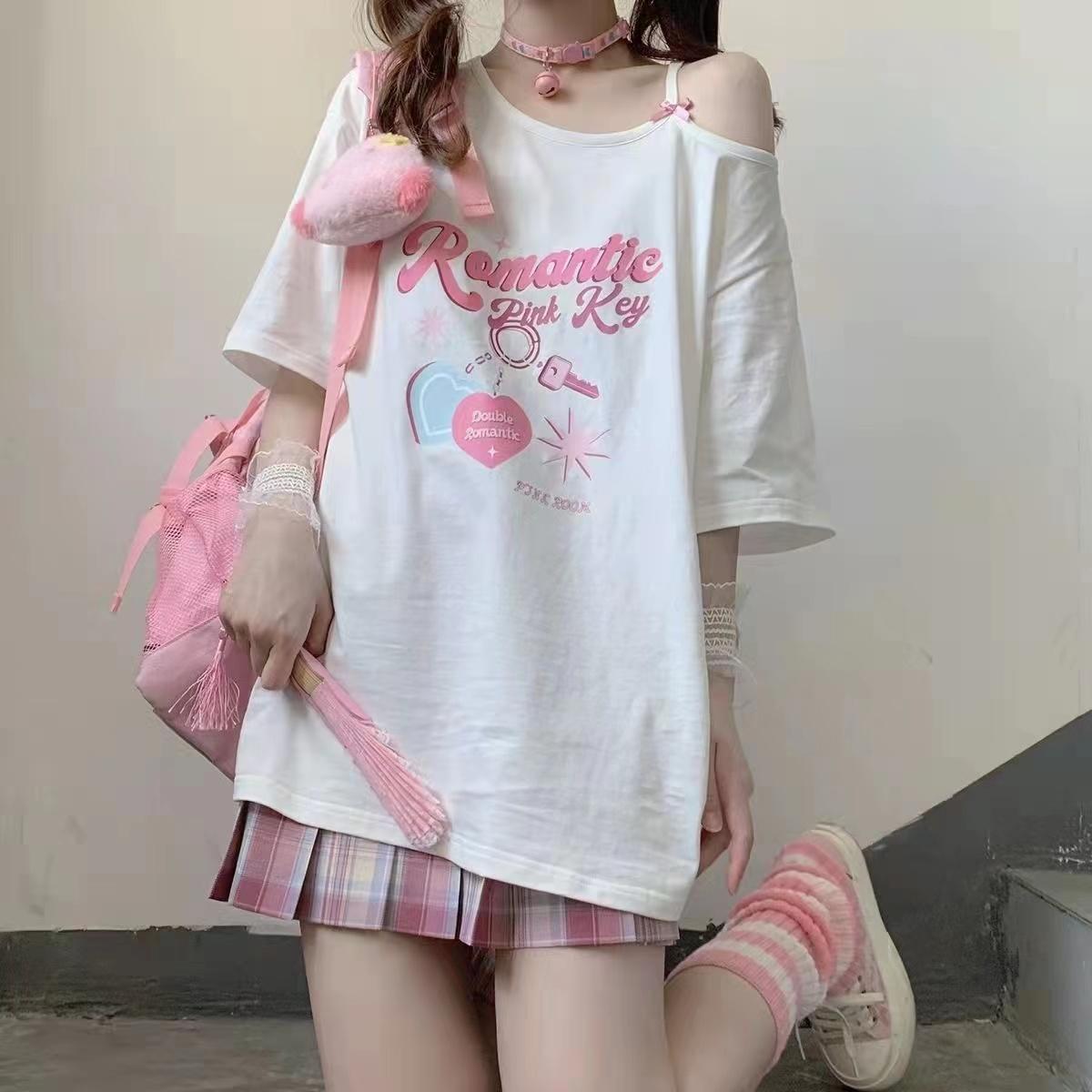 VAYLA Women Kawaii Off Shoulder T-shirt Harajuku Sweet Girl White Tops Y2k Aesthetic Cute Graphic Tees Japanese Fashion Shirt S белый
VAYLA Women Kawaii Off Shoulder T-shirt Harajuku Sweet Girl White Tops Y2k Aesthetic Cute Graphic Tees Japanese Fashion Shirt S белый