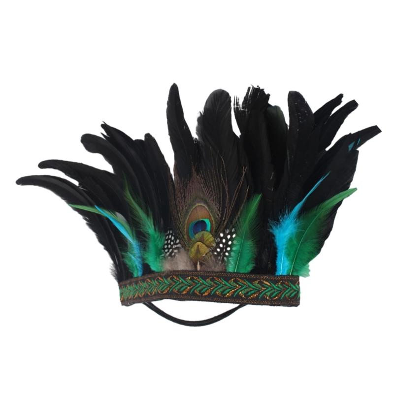 Bohemia Style Hairband with Peacocks Feather Decors Ethnic Style Elastic Headband for Girls Festival Halloween Party 1
Bohemia Style Hairband with Peacocks Feather Decors Ethnic Style Elastic Headband for Girls Festival Halloween Party 1