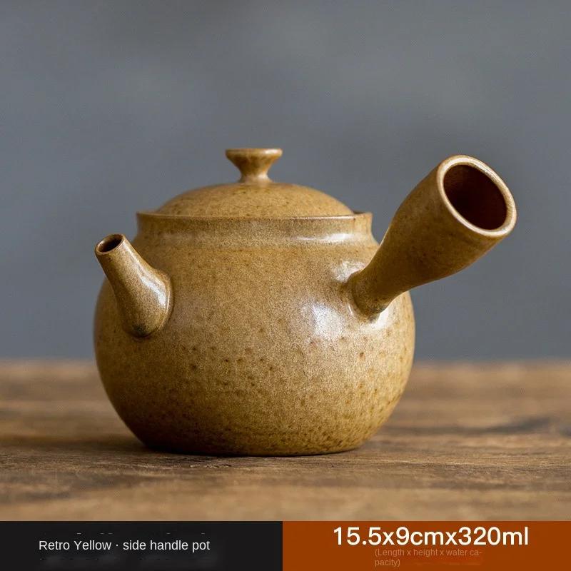 Retro Side Handle Pot Japanese Style Kiln Baked Iron Glaze Teapot Household Single Teapot Kung Fu Tea Set Teapot Tea Kettle
Retro Side Handle Pot Japanese Style Kiln Baked Iron Glaze Teapot Household Single Teapot Kung Fu Tea Set Teapot Tea Kettle