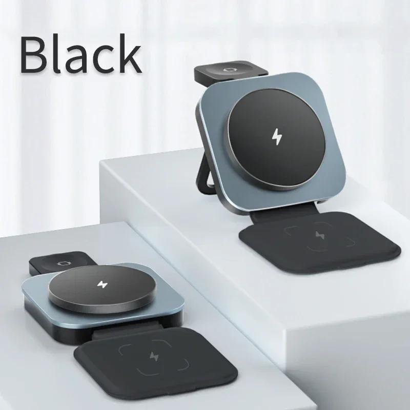 3 In 1 Magnetic Folding Watch Wireless Charger Stand For iPhone Magsafe 12 13 14 15 Pro Max IWatch AirPods Fast Charging Station чорний
3 In 1 Magnetic Folding Watch Wireless Charger Stand For iPhone Magsafe 12 13 14 15 Pro Max IWatch AirPods Fast Charging Station чорний
