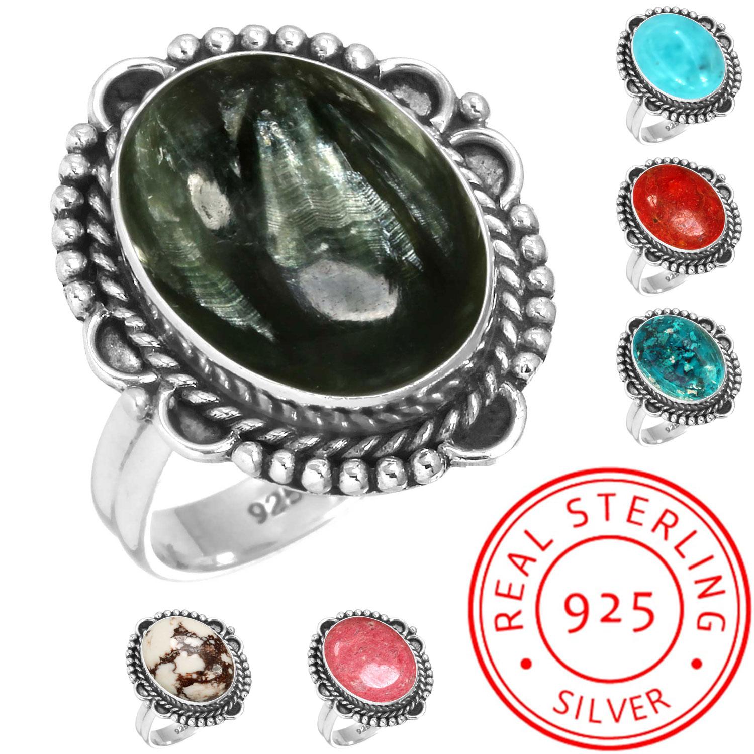 925 Sterling Silver Ring Women Gemstone Handmade Jewelry Birthday Gift Smithsonite Sponge Coral Seraphinite Shattuckite Thulith Wild Horse Cocktail 8.5
925 Sterling Silver Ring Women Gemstone Handmade Jewelry Birthday Gift Smithsonite Sponge Coral Seraphinite Shattuckite Thulith Wild Horse Cocktail 8.5