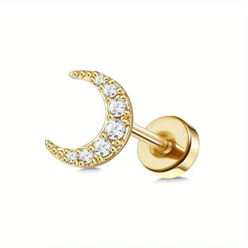 Bobisty 1PC Cartilage Earrings Stainless Steel for Women Flat Back Earrings Internally Threaded Earrings Moon Heart Butterfly 18G(1mm)x6mm
Bobisty 1PC Cartilage Earrings Stainless Steel for Women Flat Back Earrings Internally Threaded Earrings Moon Heart Butterfly 18G(1mm)x6mm