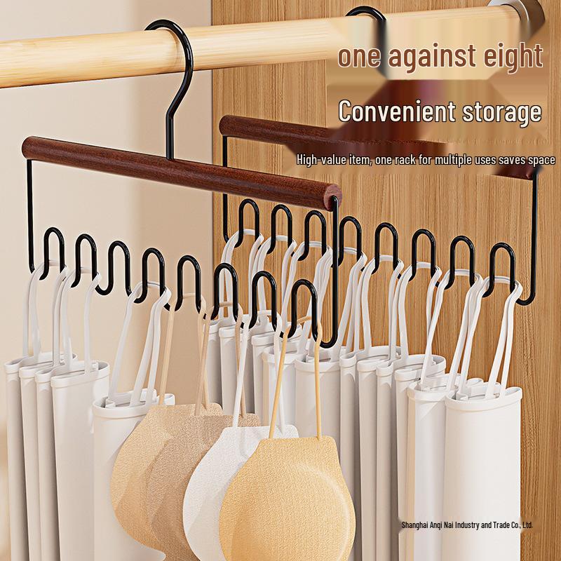 Многофункциональная вешалка из бука: Один крючок для хранения нескольких предметов нижнего белья и маек, дизайн в стиле легкой роскоши.
Многофункциональная вешалка из бука: Один крючок для хранения нескольких предметов нижнего белья и маек, дизайн в стиле легкой роскоши.