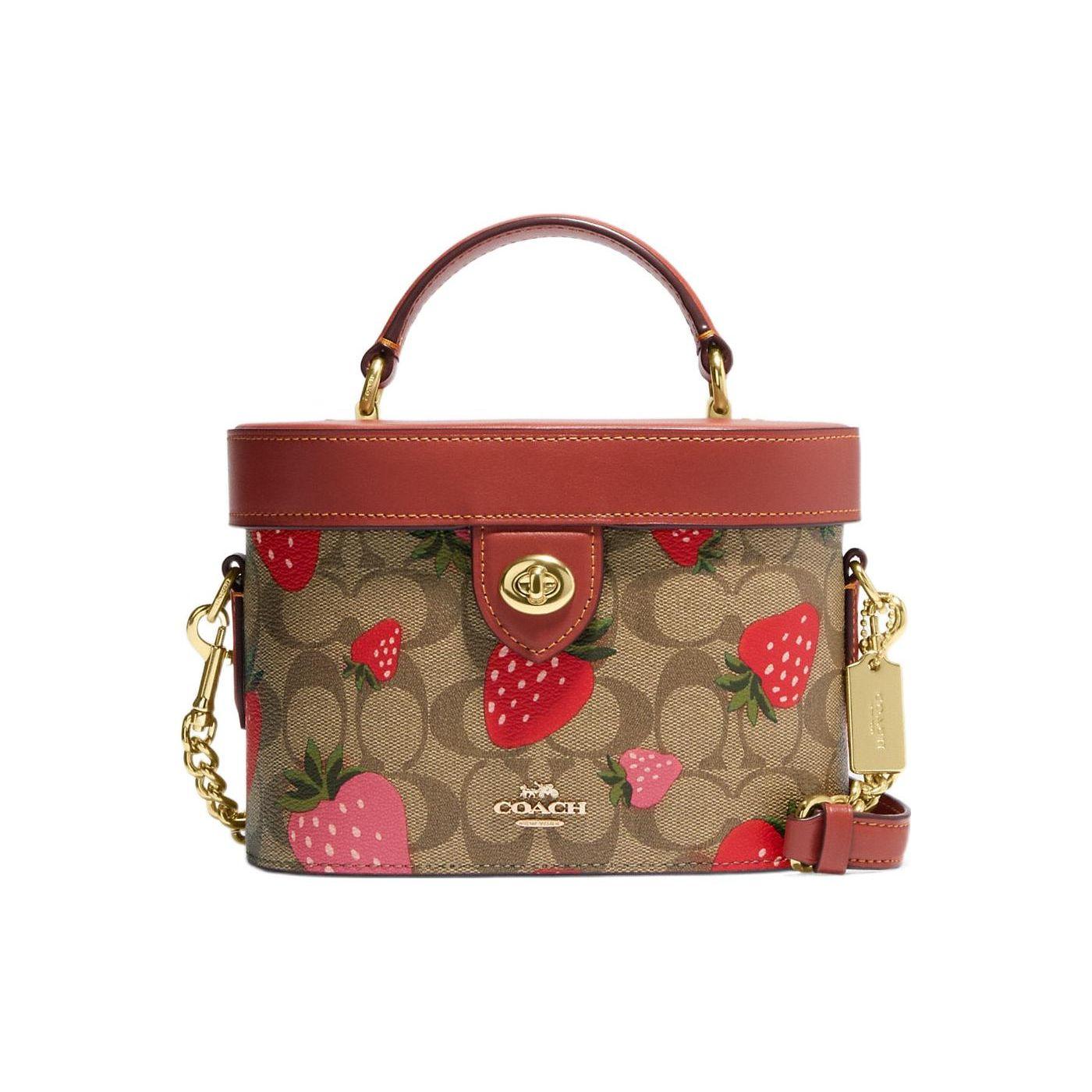 Coach Kay 20 Classic Monogram Strawberry Print Zipper Cosmetic Bag Women bags Khaki Red CH323-IME7V Basic Set (Bag+Dust Bag)
Coach Kay 20 Classic Monogram Strawberry Print Zipper Cosmetic Bag Women bags Khaki Red CH323-IME7V Basic Set (Bag+Dust Bag)