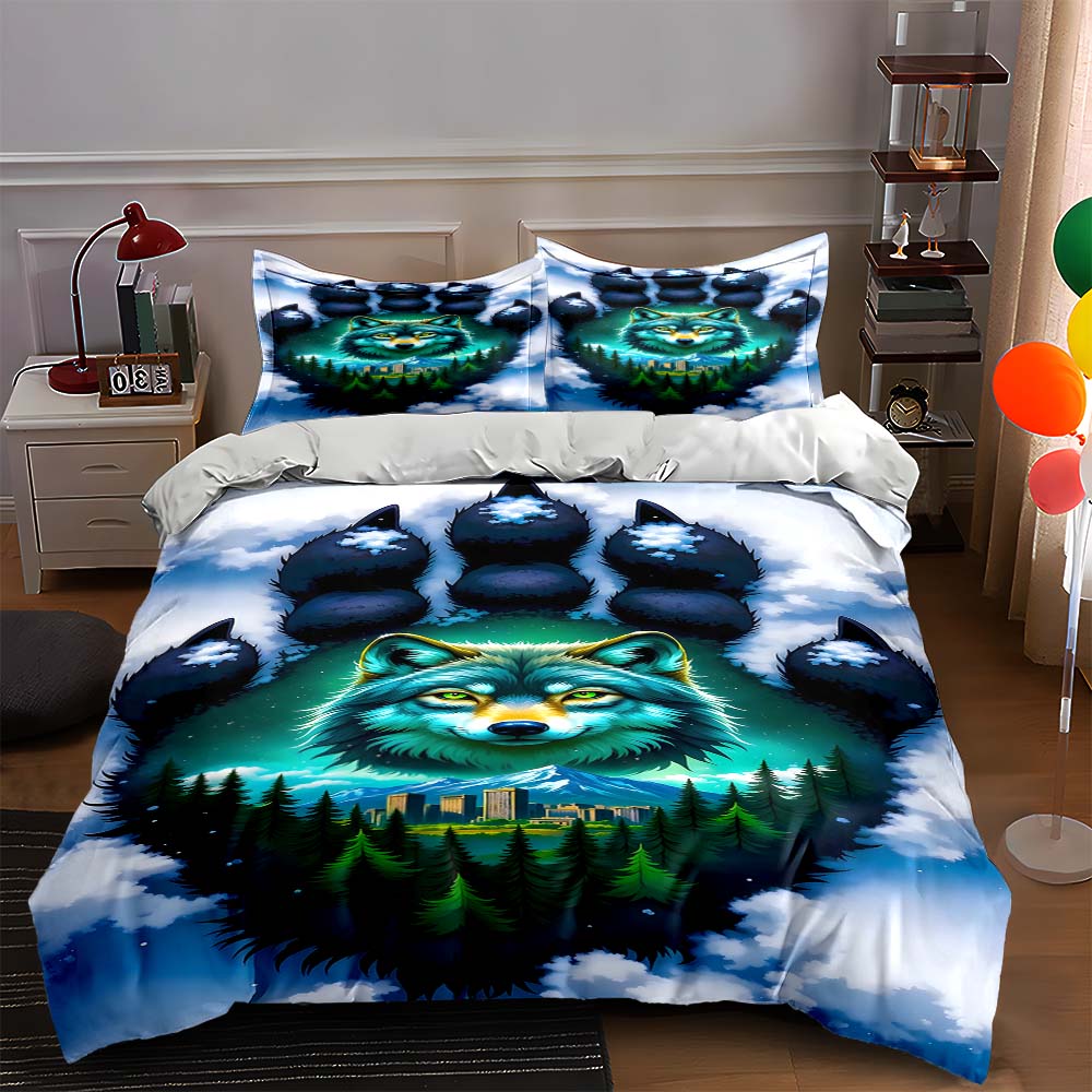 Wolf, forest, sky. Bedding Duvet cover sets Duvet covers Pillowcases gifts (1 * Duvet Cover 2 * Pillowcases, without duvet insert) 135x200cm
Wolf, forest, sky. Bedding Duvet cover sets Duvet covers Pillowcases gifts (1 * Duvet Cover 2 * Pillowcases, without duvet insert) 135x200cm