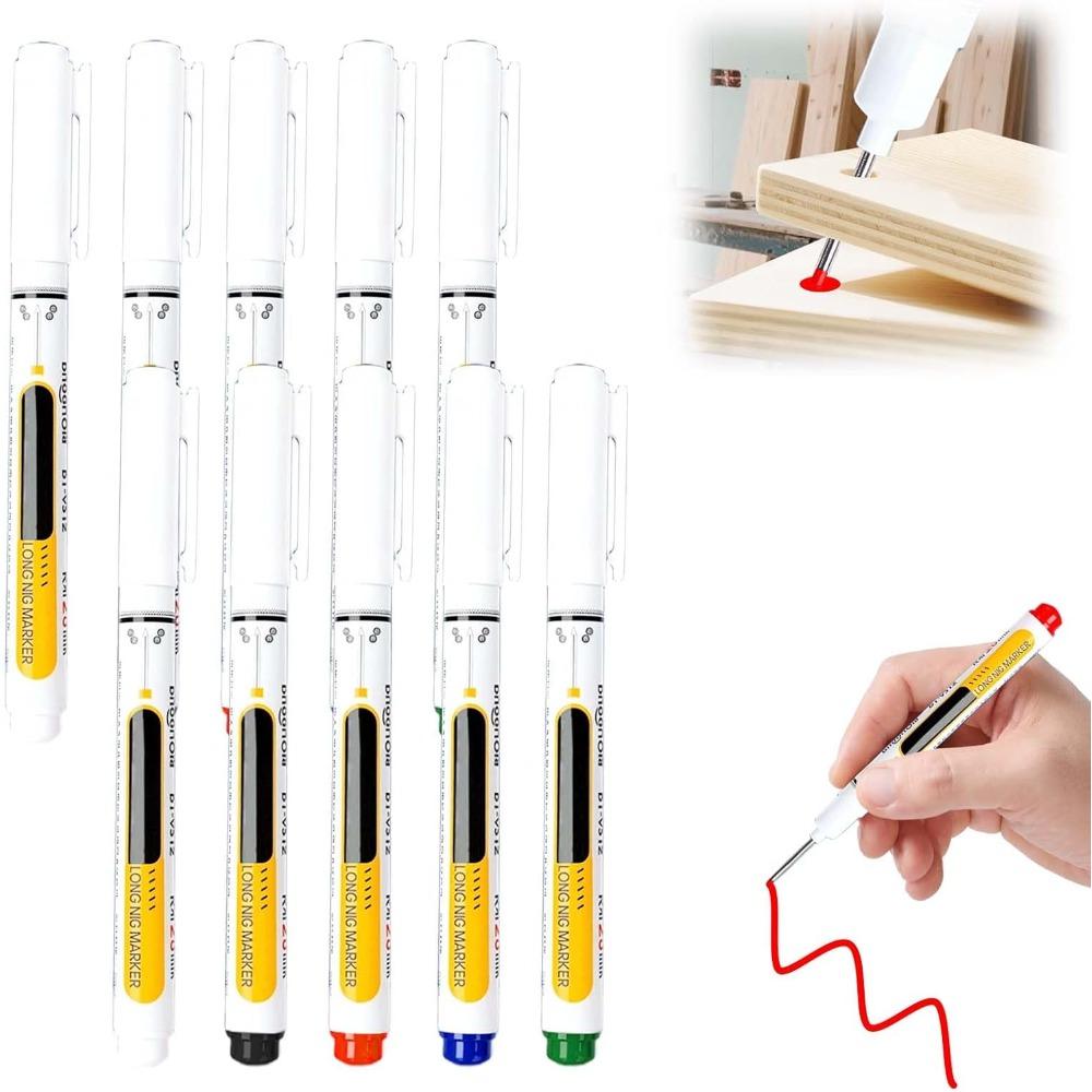 5-piece pack of long-tipped deep-hole markers, 20mm deep-hole metal markers, waterproof and quick-drying woodworking markers/metal markers
5-piece pack of long-tipped deep-hole markers, 20mm deep-hole metal markers, waterproof and quick-drying woodworking markers/metal markers