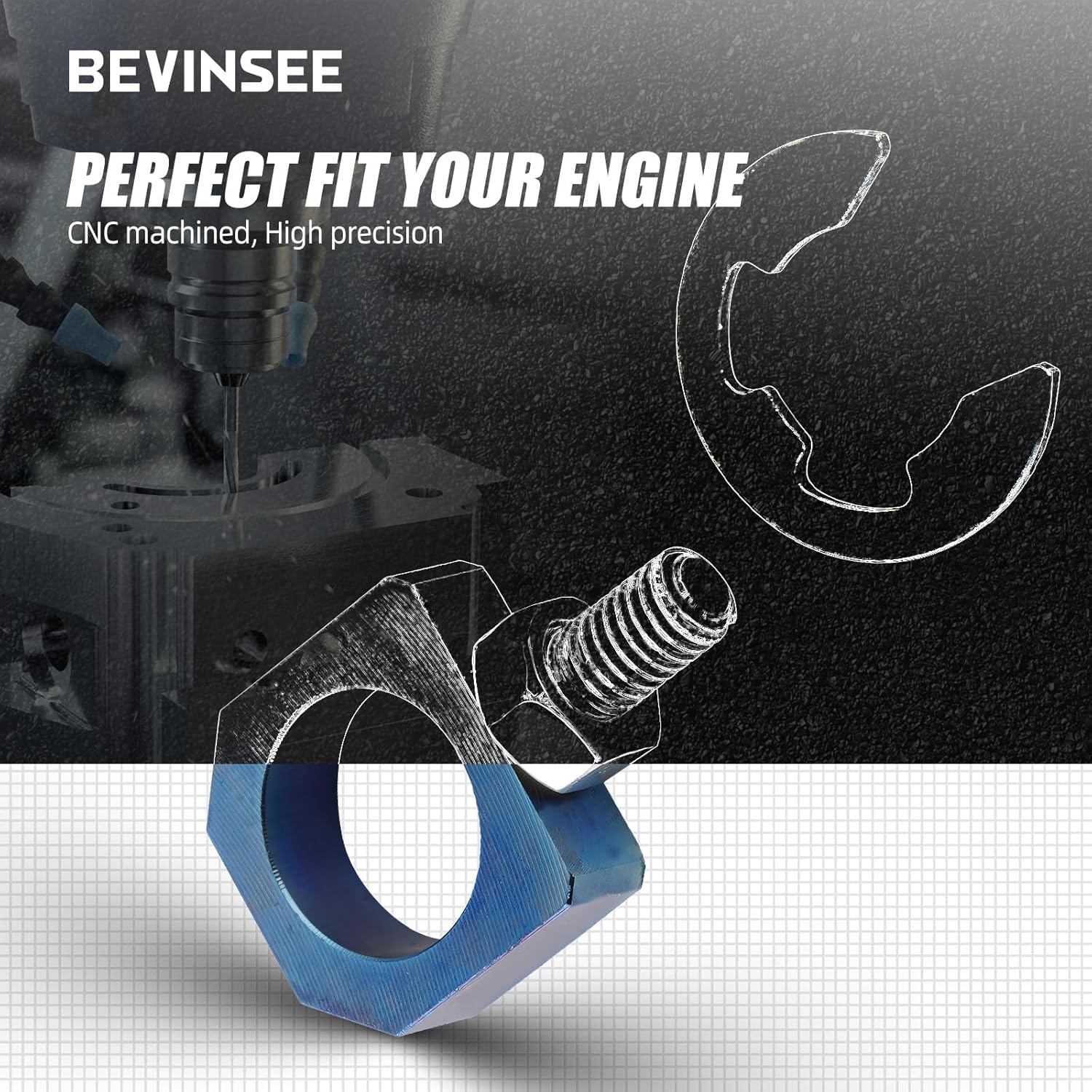 Bevinsee Turbo Variable Flow Actuator Eye Bolt Nut VGT Rod End Link Compatible with Acura RDX Grade 8 K23A1 2007-2012 with 2300DO-VT.T Engine
Bevinsee Turbo Variable Flow Actuator Eye Bolt Nut VGT Rod End Link Compatible with Acura RDX Grade 8 K23A1 2007-2012 with 2300DO-VT.T Engine