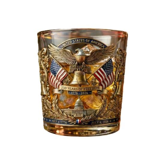 250th Anniversary Whiskey Glass Decanter Patriotic Keepsake Spirit Bottle for Independence Day
250th Anniversary Whiskey Glass Decanter Patriotic Keepsake Spirit Bottle for Independence Day
