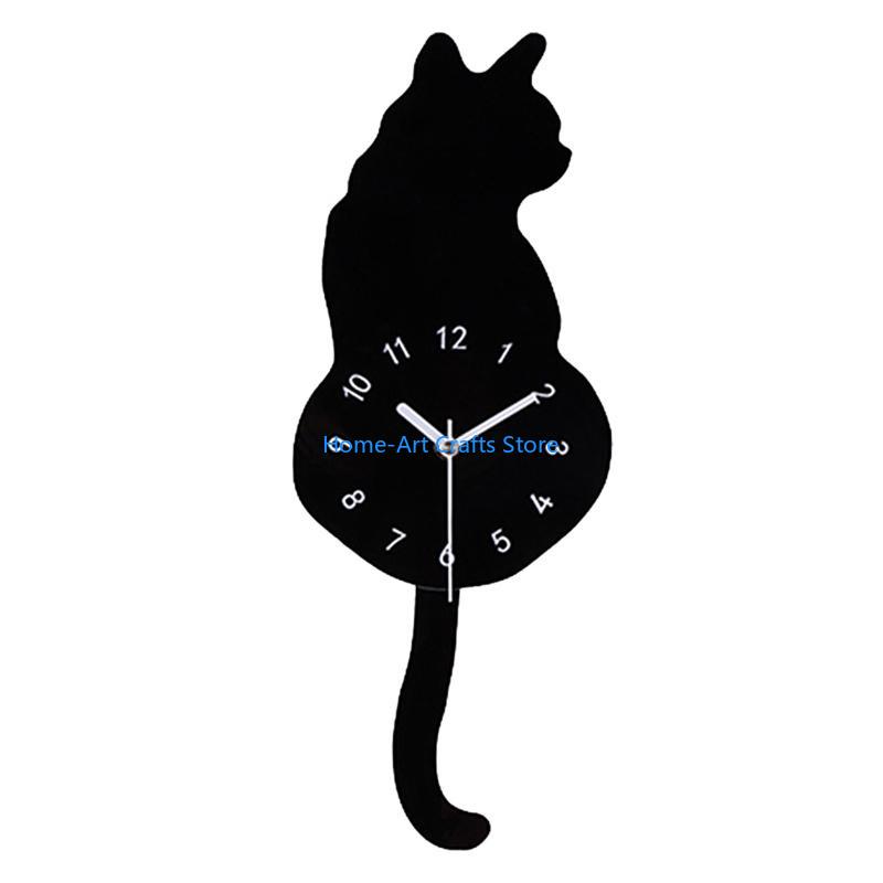 Y3NA Silent for Cat Pendulum Wall Clock with Moving Tail for Home Wall Decor Xmas gif
Y3NA Silent for Cat Pendulum Wall Clock with Moving Tail for Home Wall Decor Xmas gif
