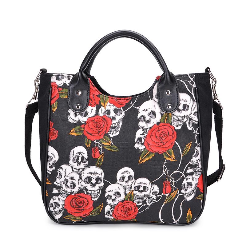 New Arrivals Skull Print Handbag Women Large Capacity Canvas Shoulder Bag Ladies Halloween Whimsical Unique Funny Crossbody Bags 36x40x13cm
New Arrivals Skull Print Handbag Women Large Capacity Canvas Shoulder Bag Ladies Halloween Whimsical Unique Funny Crossbody Bags 36x40x13cm