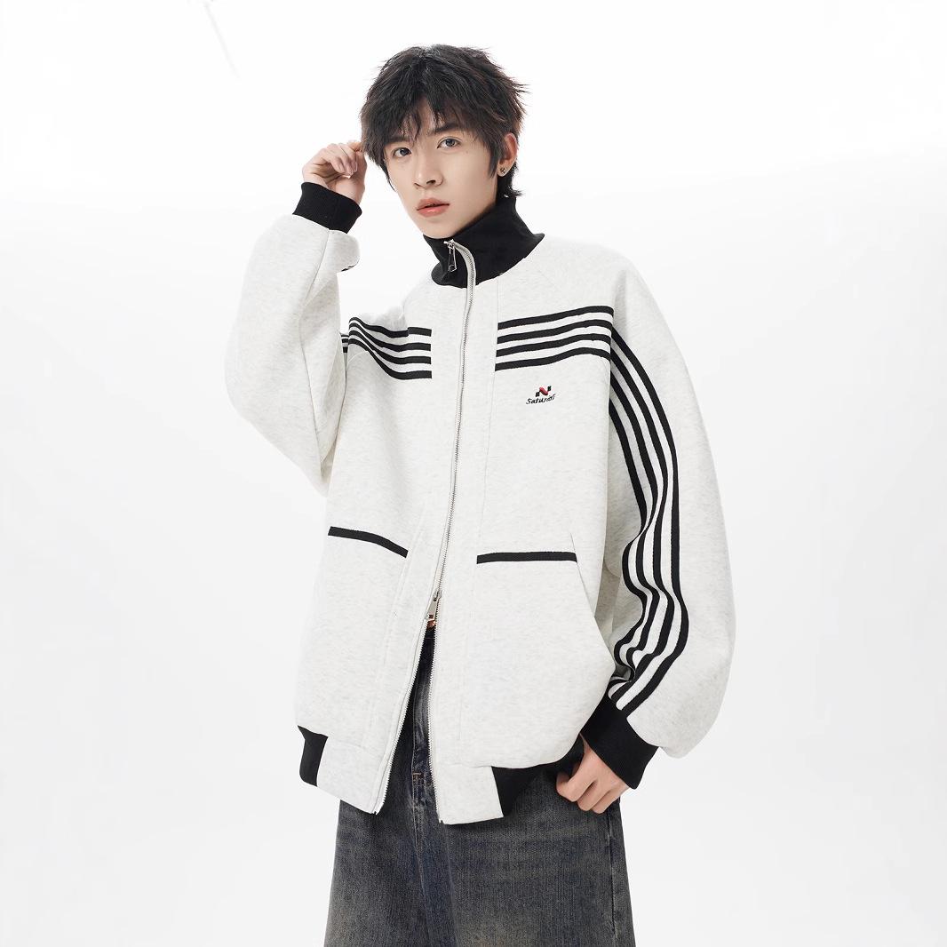 Мужская ретро куртка в полоску пэчворк - Осенний спортивный кардиган со стойкой L светло-серый
Мужская ретро куртка в полоску пэчворк - Осенний спортивный кардиган со стойкой L светло-серый