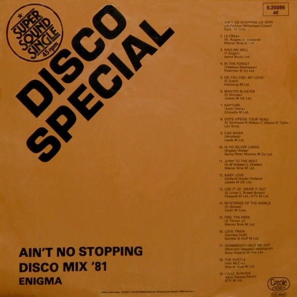 Виниловая пластинка ENIGMA Aint No Stopping Disco Mix 81 620086 Creole Records 1981 Германия Танцевальная Электроника Б/у
Виниловая пластинка ENIGMA Aint No Stopping Disco Mix 81 620086 Creole Records 1981 Германия Танцевальная Электроника Б/у