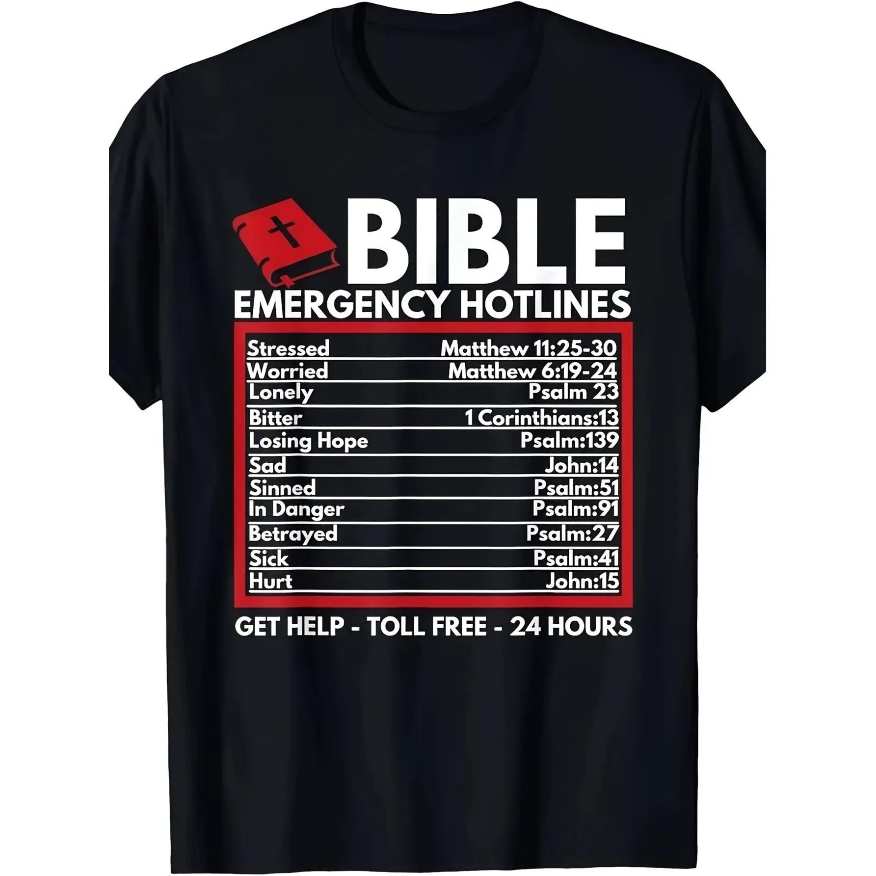 Bible Emergency Hotlines Scripture T-Shirt Christian Verse Graphic Tee Soft Casual Outfit XXXXXL
Bible Emergency Hotlines Scripture T-Shirt Christian Verse Graphic Tee Soft Casual Outfit XXXXXL