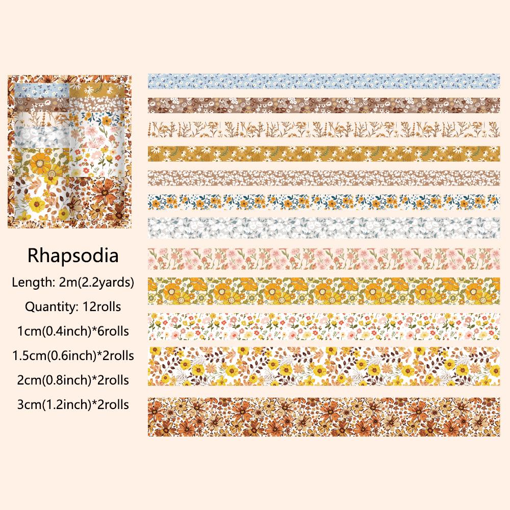 12 Rolls Vintage Floral Washi Tape DIY Colored Decorative Masking Tapes Notebook Diary Bullet Journaling Wrapping Supplies
12 Rolls Vintage Floral Washi Tape DIY Colored Decorative Masking Tapes Notebook Diary Bullet Journaling Wrapping Supplies