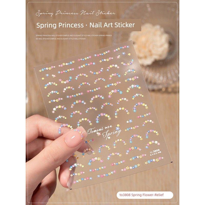 INS Style Princess French Embossed Flower Nail Sticker Spring Princess Sticker
INS Style Princess French Embossed Flower Nail Sticker Spring Princess Sticker