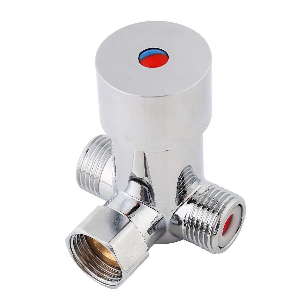 EBTOOLS G1/2 Hot and Cold Water Mixing Valve, Stopcock, Faucet, Handle Mixer, Cold and Hot Shower Temperature Control, Faucet Temperature Adjustment
EBTOOLS G1/2 Hot and Cold Water Mixing Valve, Stopcock, Faucet, Handle Mixer, Cold and Hot Shower Temperature Control, Faucet Temperature Adjustment