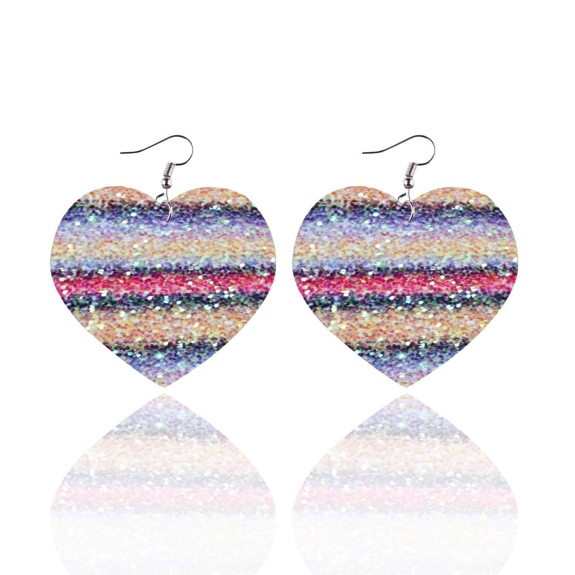 Heart-Shaped Glitter Leather Dangle Earrings - Valentine s Day Mood
Heart-Shaped Glitter Leather Dangle Earrings - Valentine s Day Mood