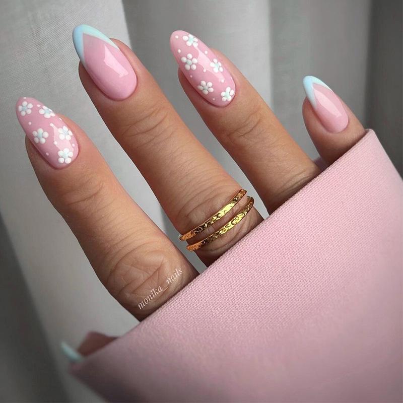 European & American Wearable Short Almond Pink Floral Nail Stickers - Removable Sweet Nail Art Patches Glue Version
European & American Wearable Short Almond Pink Floral Nail Stickers - Removable Sweet Nail Art Patches Glue Version