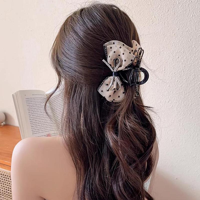 Elegant Rhinestones Chiffon Dot Bow Hair Claw For Women Girls Sweet Hair Ornament Hair Clips Hairpin Fashion Hair Accessories
Elegant Rhinestones Chiffon Dot Bow Hair Claw For Women Girls Sweet Hair Ornament Hair Clips Hairpin Fashion Hair Accessories