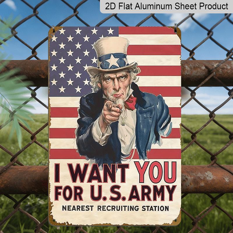 2D Flat 1pc U.S. Army Recruitment Retro - Themed Metal Sign, 8×12 Inches, in Patriotic Style, Durable Aluminum Material, Ideal for Military 20*30cm
2D Flat 1pc U.S. Army Recruitment Retro - Themed Metal Sign, 8×12 Inches, in Patriotic Style, Durable Aluminum Material, Ideal for Military 20*30cm