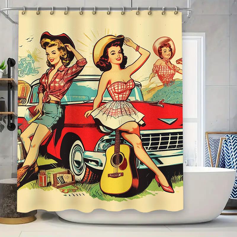Retro Classic Vintage Style Red Car Girl Cartoon Shower Curtain for Bathroom Decor Home Decoration Supplies Accessories 3D Print 90x180cm
Retro Classic Vintage Style Red Car Girl Cartoon Shower Curtain for Bathroom Decor Home Decoration Supplies Accessories 3D Print 90x180cm
