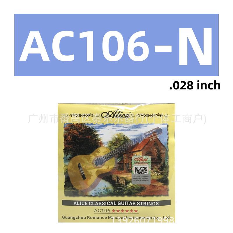 Alice AC106 High Tension Classical Guitar Strings, Nylon, Anti-rust Coating, Full Set of 6.
Alice AC106 High Tension Classical Guitar Strings, Nylon, Anti-rust Coating, Full Set of 6.