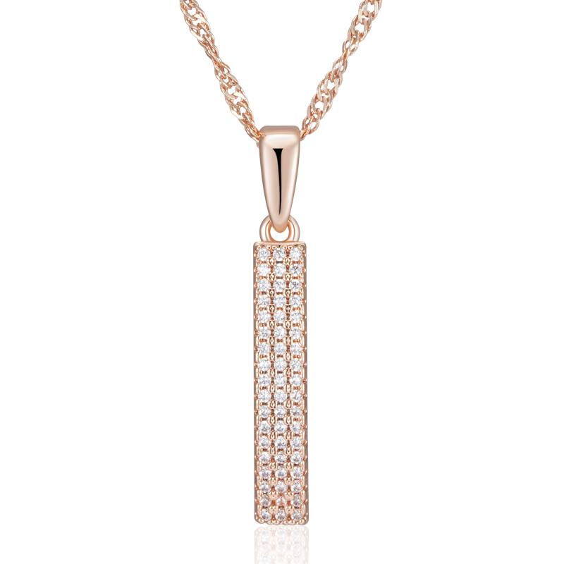 Simple Design Full Natural Zircon Pendant Necklace For Women Fashion Rose Gold Color Romantic Daily Fine Jewelry
Simple Design Full Natural Zircon Pendant Necklace For Women Fashion Rose Gold Color Romantic Daily Fine Jewelry