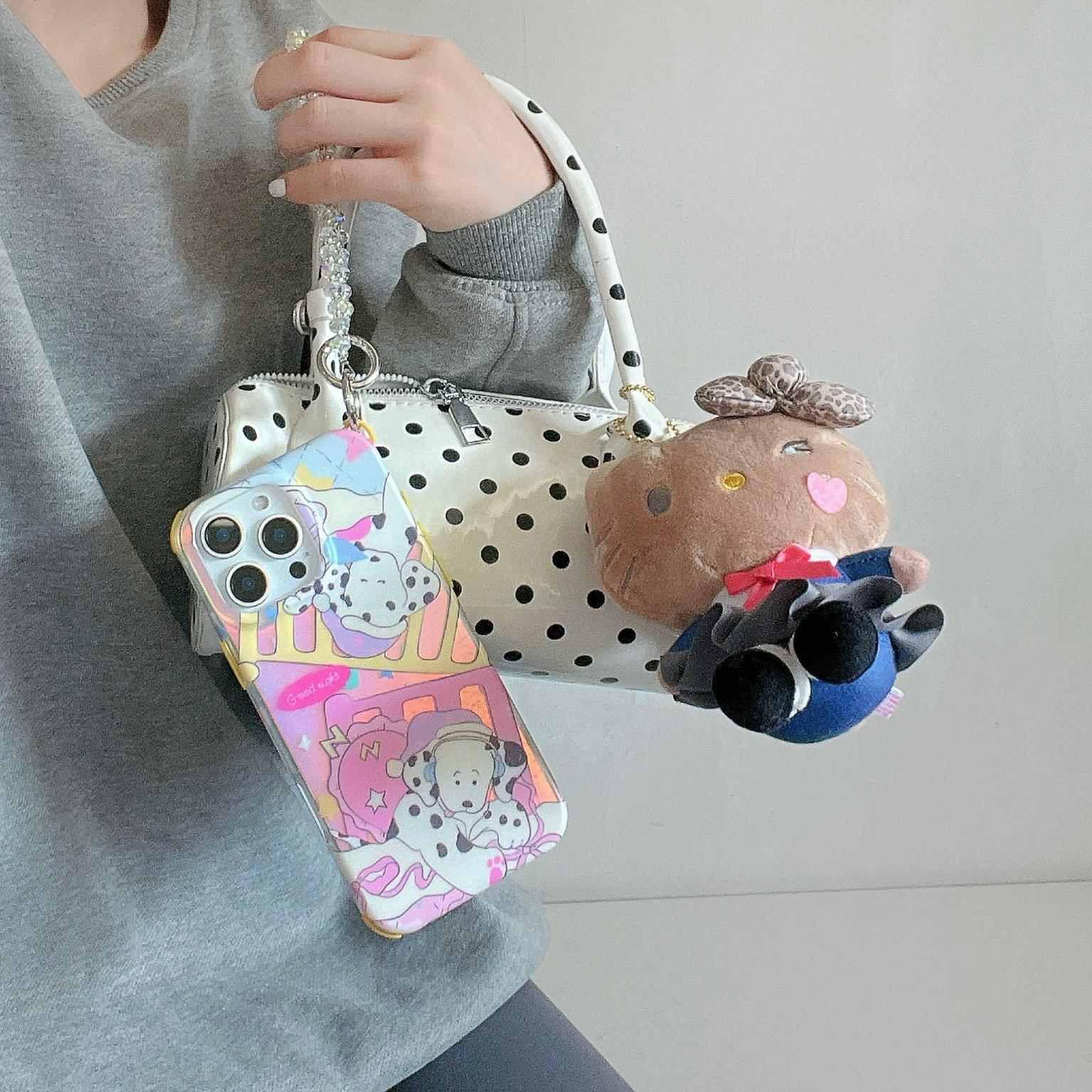 For iPhone 15 Pro Case IMD Cartoon Dalmatian TPU Phone Cover with Beaded Strap As Shown A
For iPhone 15 Pro Case IMD Cartoon Dalmatian TPU Phone Cover with Beaded Strap As Shown A