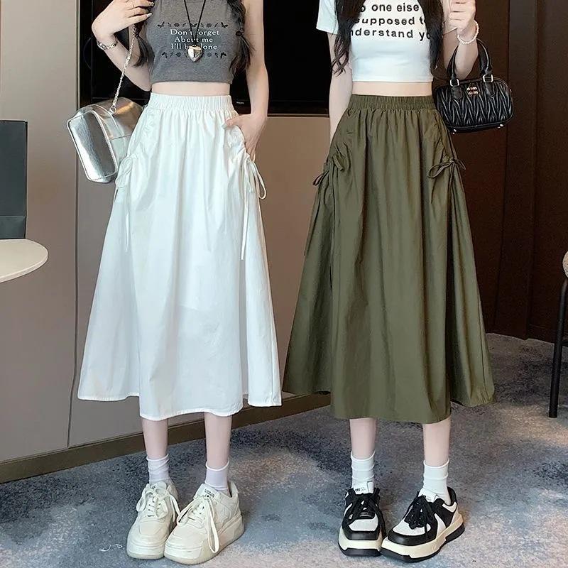 Working Skirt for Women In Summer, Small High-waisted Mid-length Drawstring A-line Umbrella Skirt S зелений
Working Skirt for Women In Summer, Small High-waisted Mid-length Drawstring A-line Umbrella Skirt S зелений