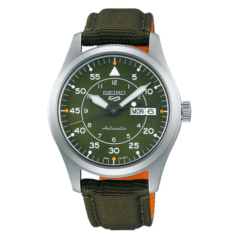 SEIKO SEIKO5 Sports Mechanical Distribution Limited Модель SRPH29K1 Товар Нейлон x Кожа Зеленый x Оранжевый Автоматический Ручной завод Военные Спортивные
SEIKO SEIKO5 Sports Mechanical Distribution Limited Модель SRPH29K1 Товар Нейлон x Кожа Зеленый x Оранжевый Автоматический Ручной завод Военные Спортивные