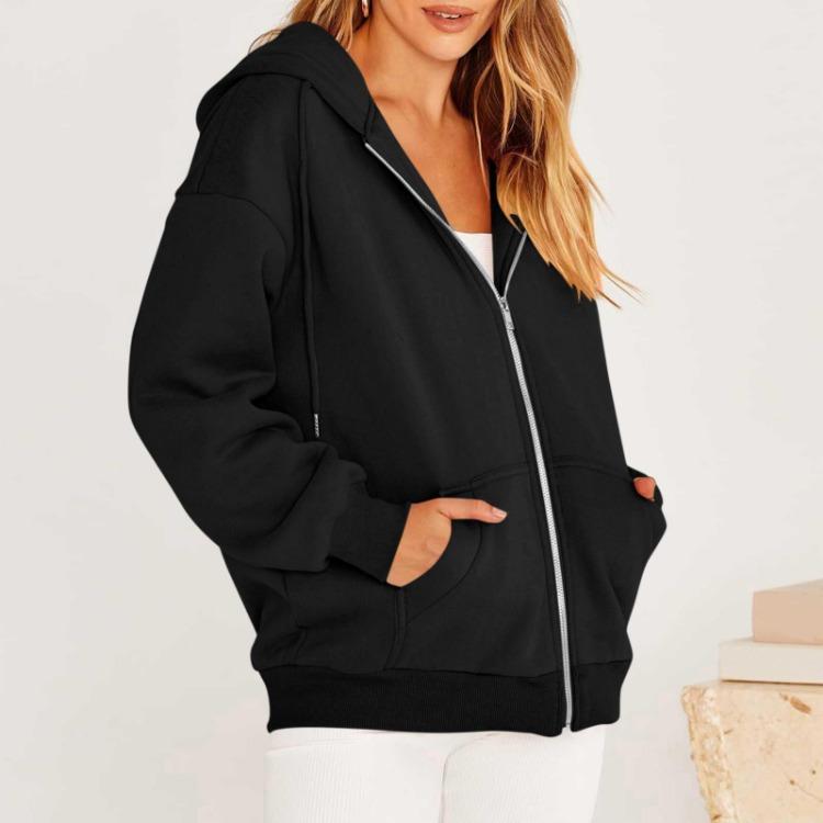 Long Sleeve Hooded Sweatshirt for Women Casual Solid Color Zipper Fashion Pullover XXL чорний
Long Sleeve Hooded Sweatshirt for Women Casual Solid Color Zipper Fashion Pullover XXL чорний
