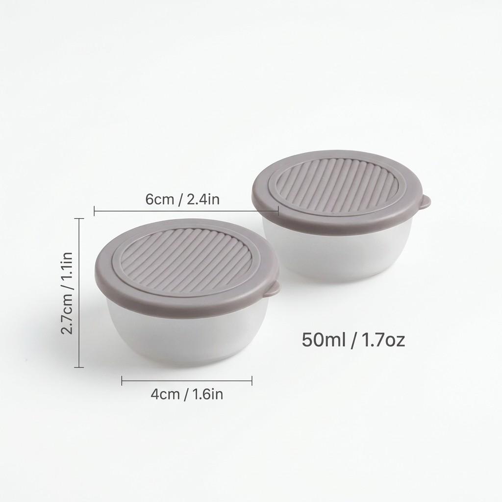 50ml Mini Plastic Sauce Container Reusable Round Dipping Sauce Bowl With Lid Outdoor Portable Leak-proof Sauce Seasoning Dish
50ml Mini Plastic Sauce Container Reusable Round Dipping Sauce Bowl With Lid Outdoor Portable Leak-proof Sauce Seasoning Dish